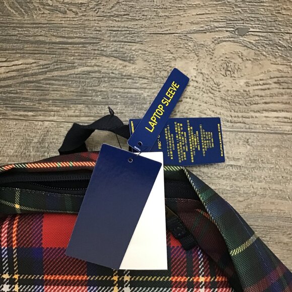 NWT Polo Ralph Lauren 9AR149-Red/Blue/Green Nordic Polo Bear Plaid Backpack O/S - Picture 5 of 12